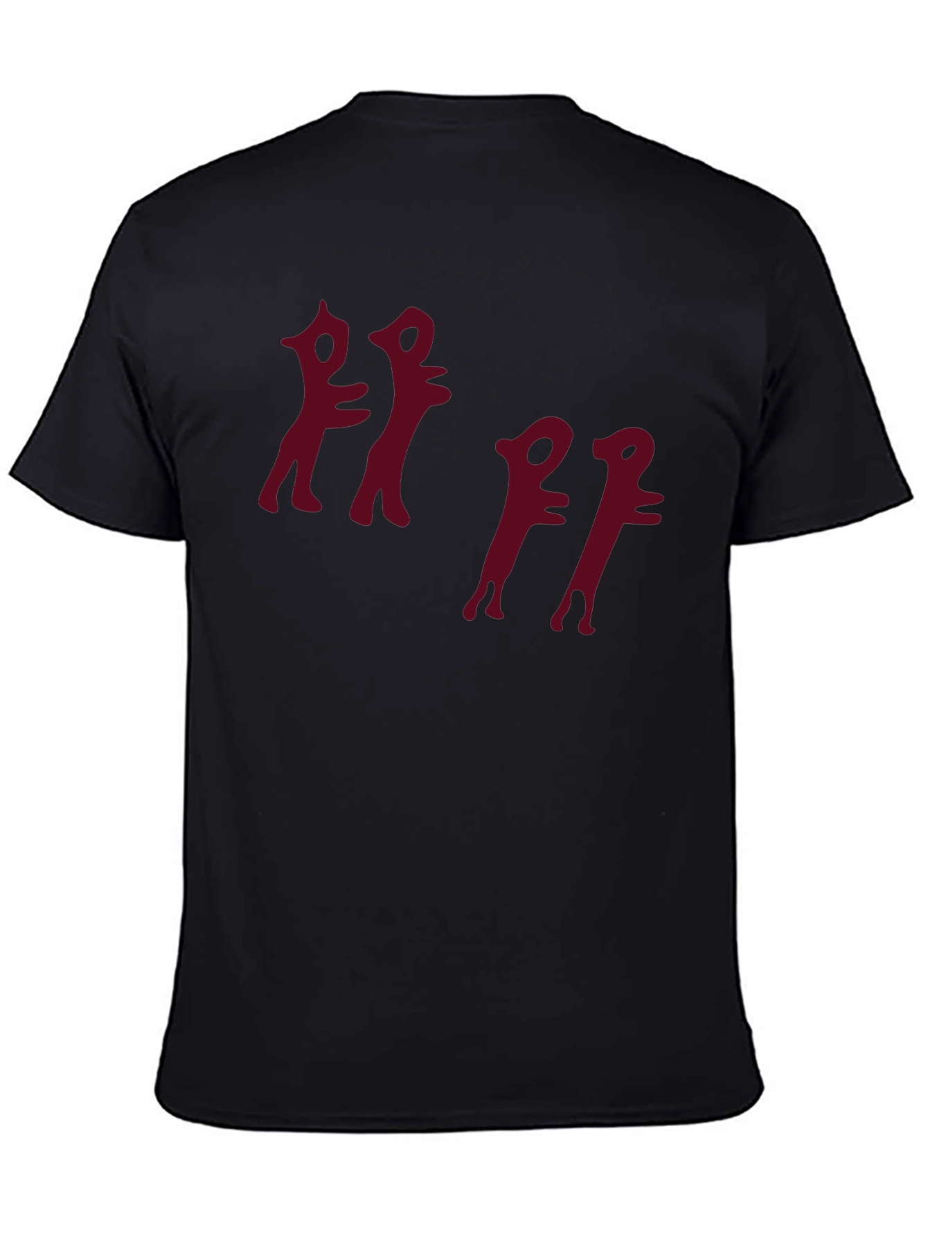 Abstract Figure Graphic Black T-Shirt