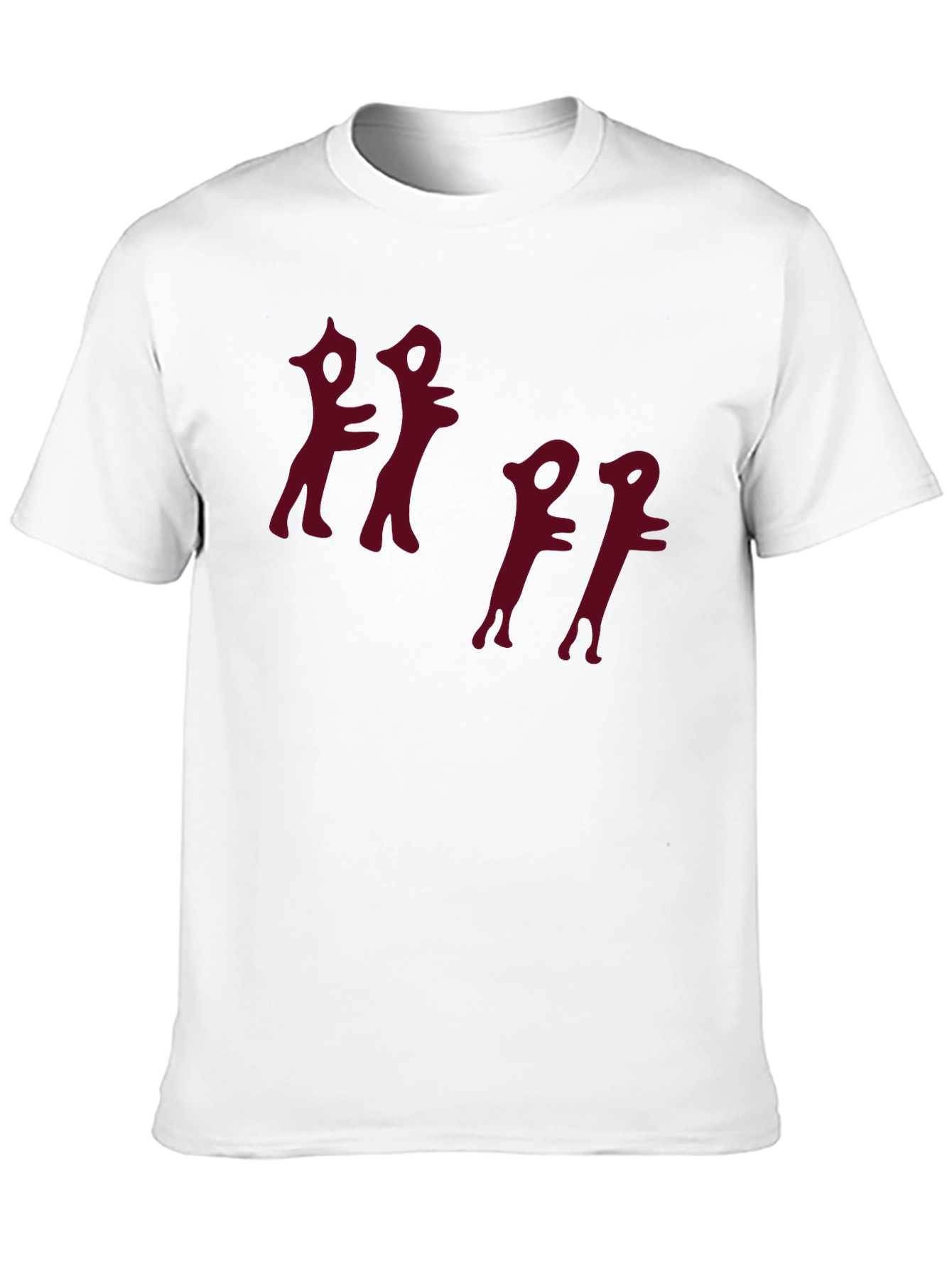 Abstract Figure Graphic Black T-Shirt