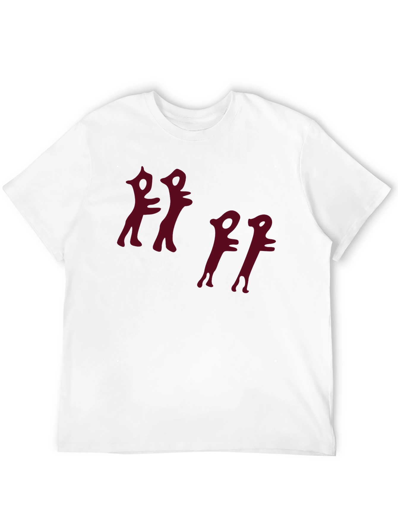 Abstract Figure Graphic Black T-Shirt