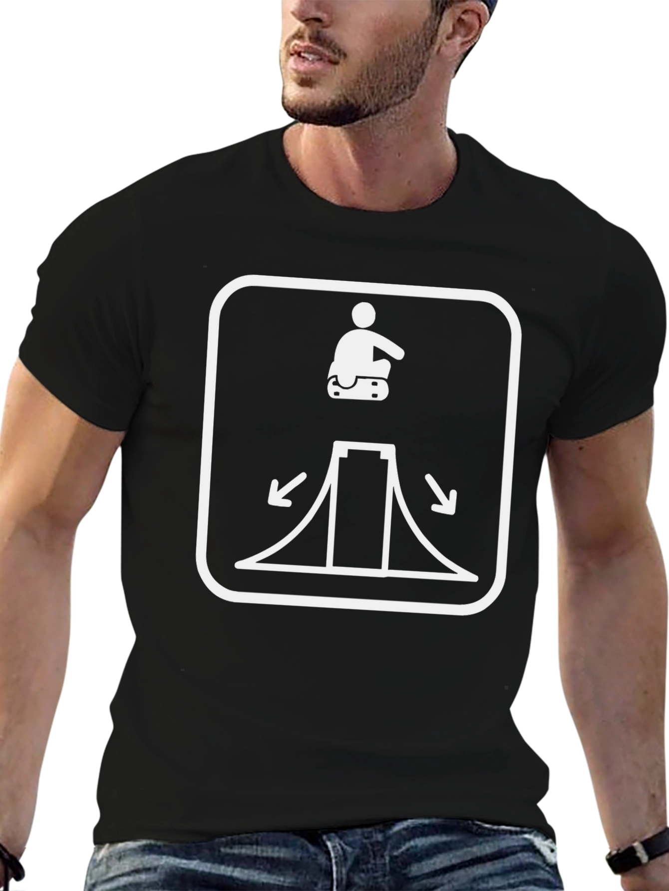 Black Skateboard Ramp Graphic Tee