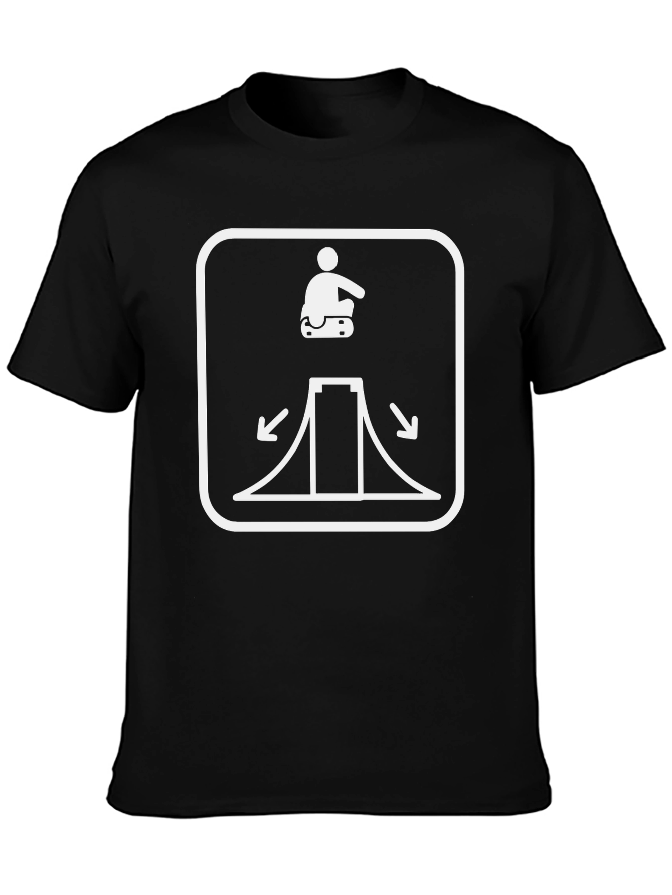 Black Skateboard Ramp Graphic Tee