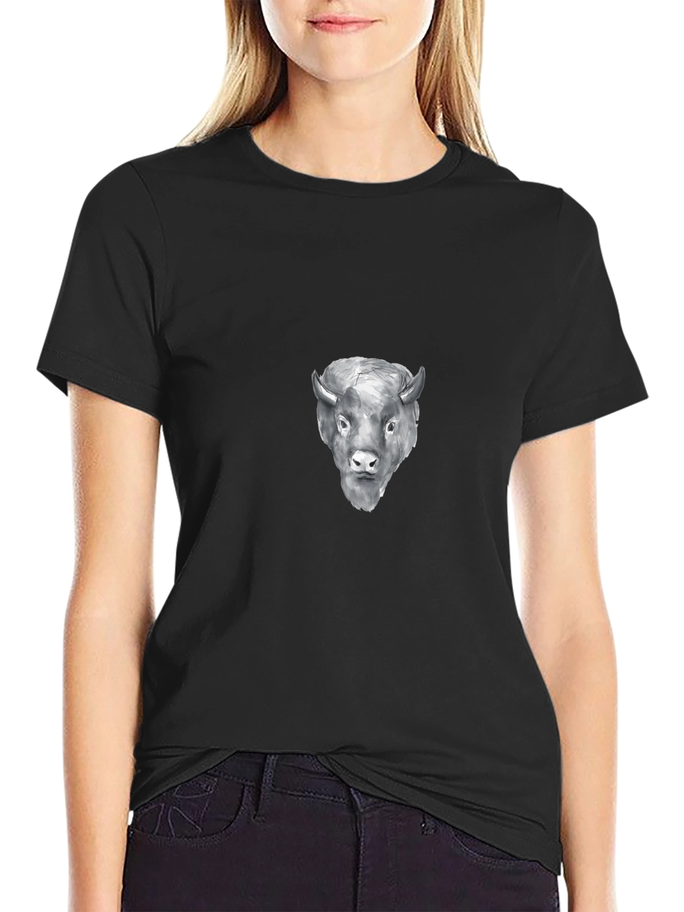 Black Bison Graphic Tee - Stylish Comfort