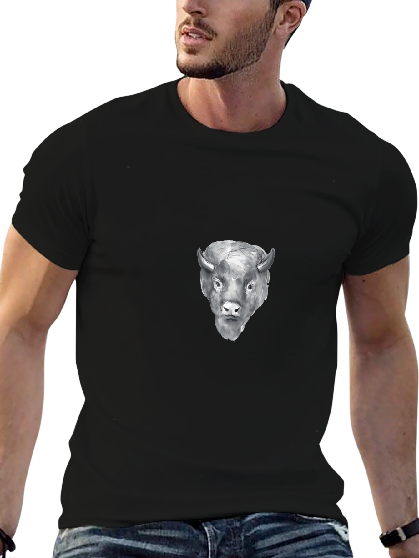 Black Bison Graphic Tee - Stylish Comfort