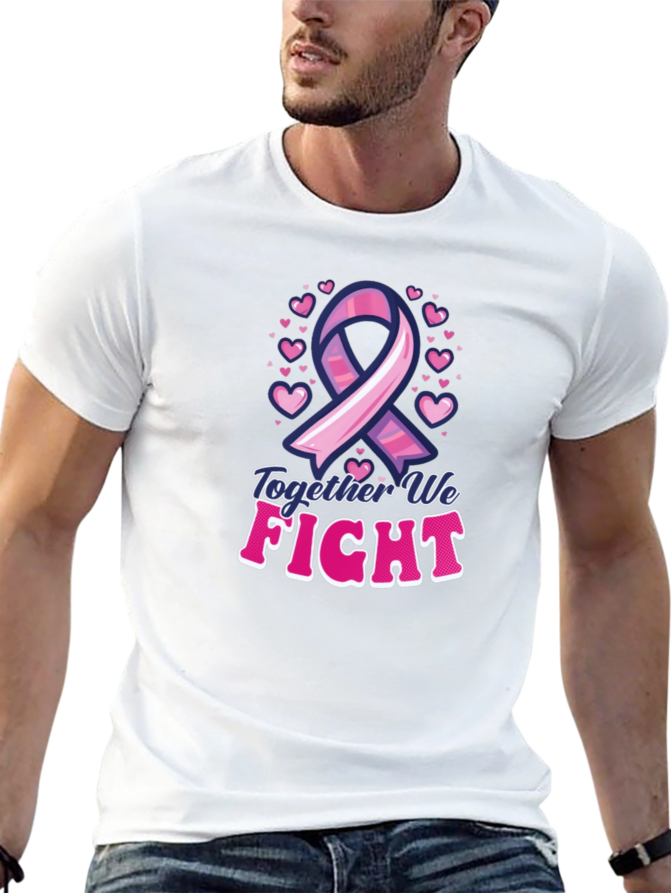 Together We Fight Breast Cancer Awareness T-Shirt