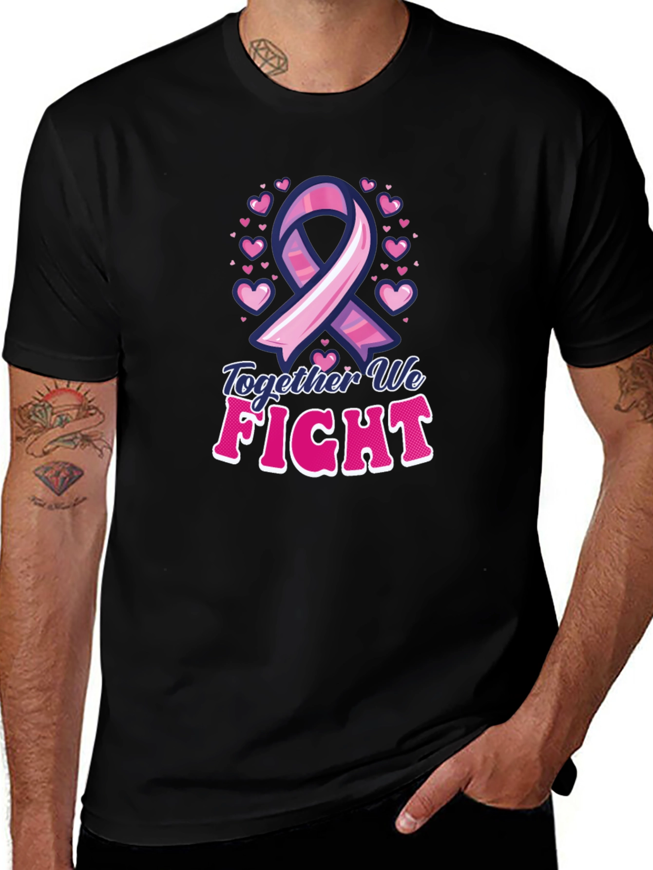 Together We Fight Breast Cancer Awareness T-Shirt