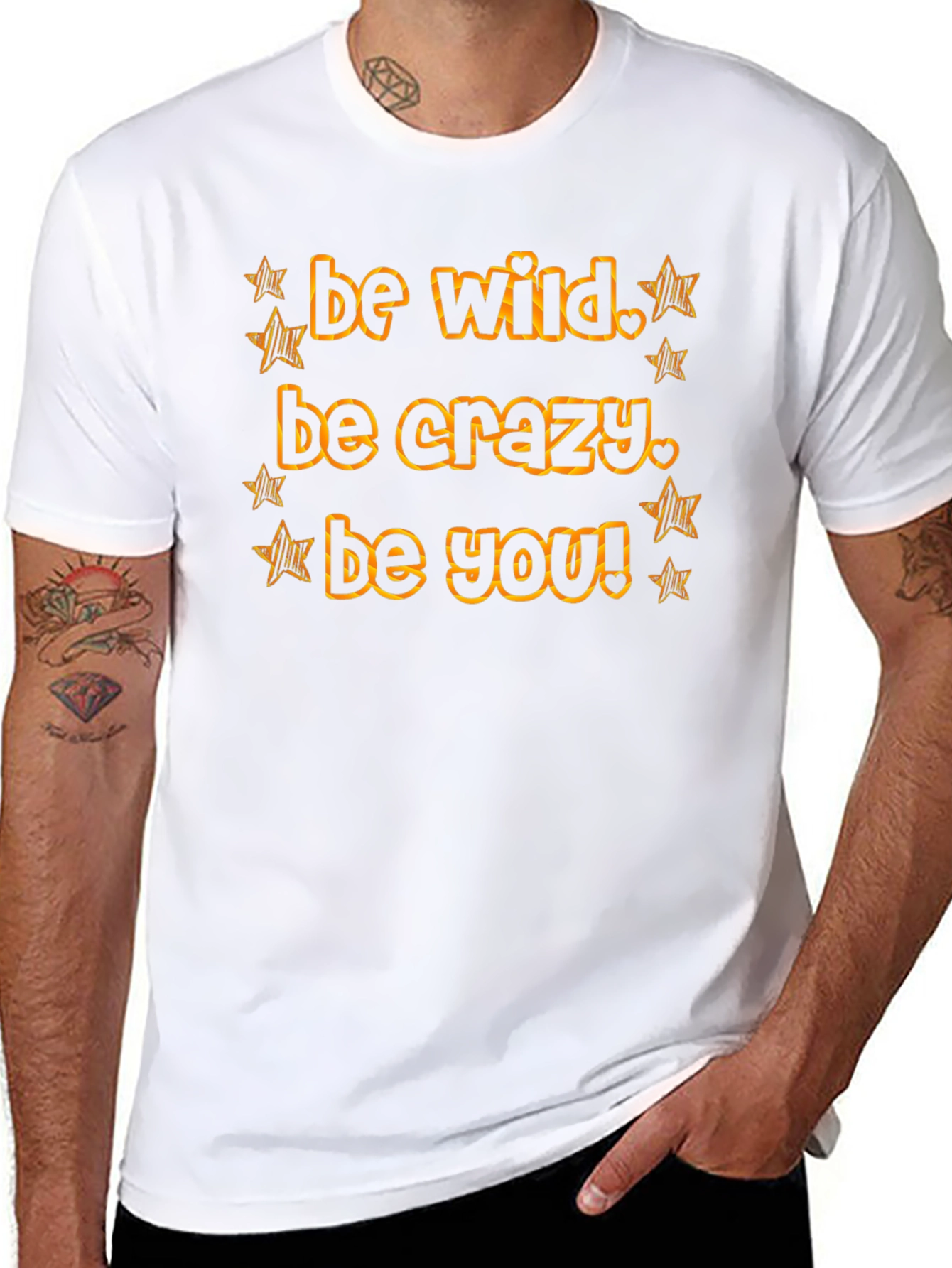 Be Wild Crazy You! Black Graphic Tee
