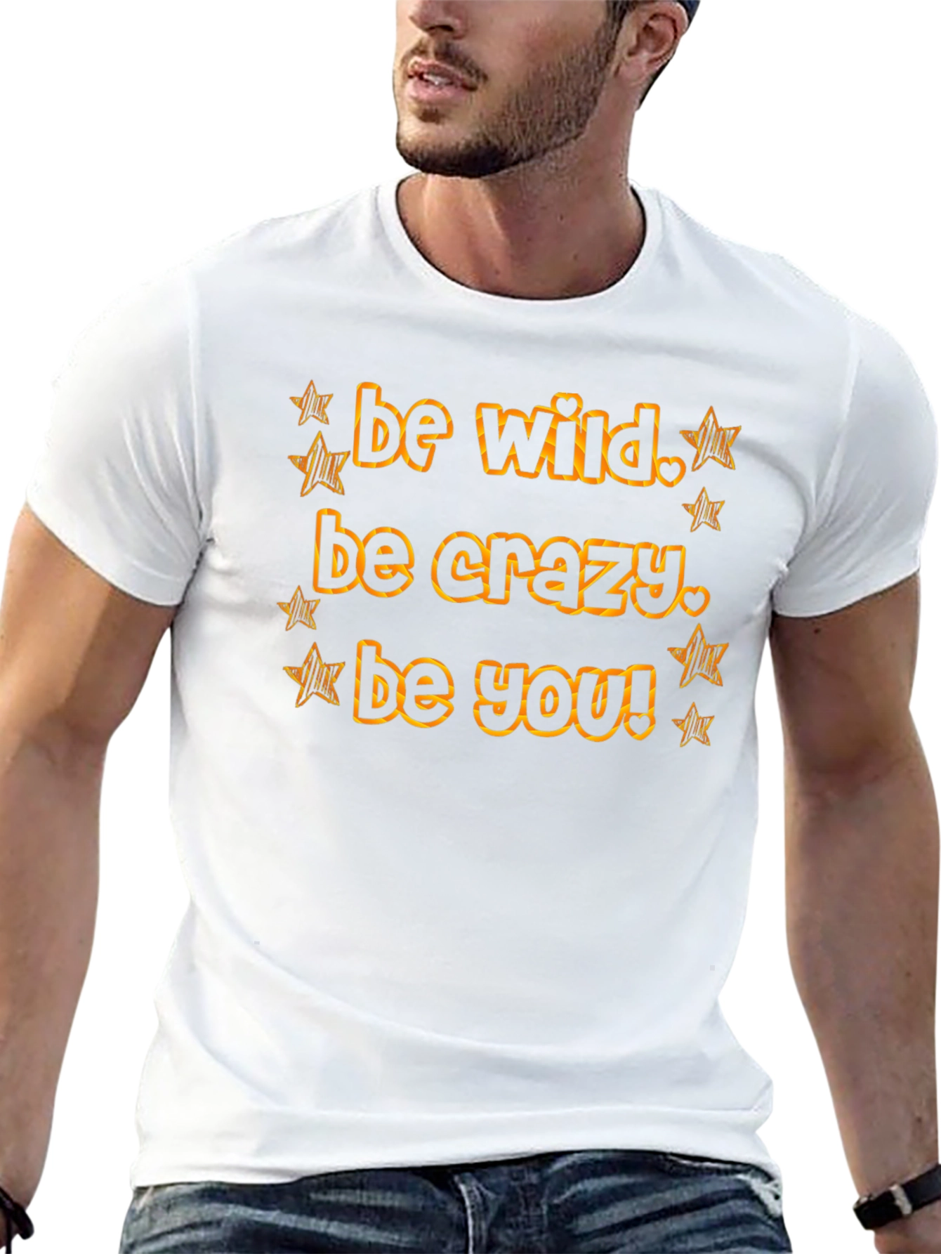 Be Wild Crazy You! Black Graphic Tee