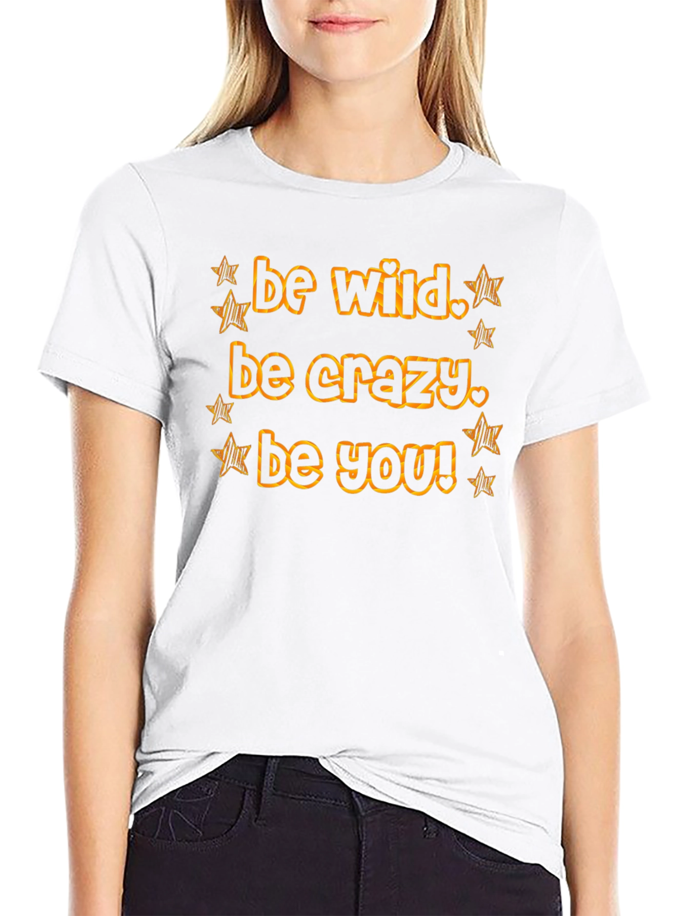 Be Wild Crazy You! Black Graphic Tee