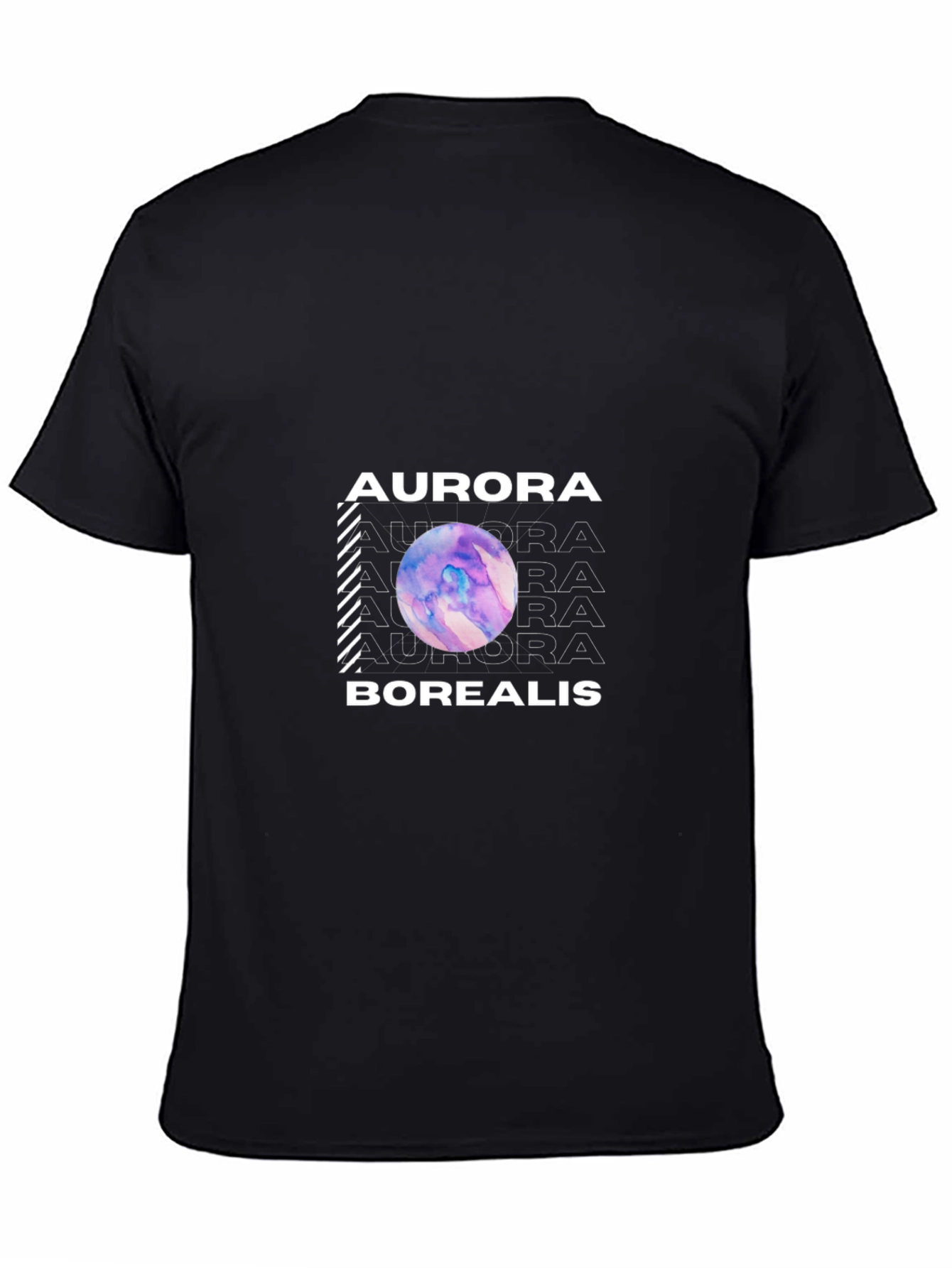 Aurora Borealis Graphic Black T-Shirt