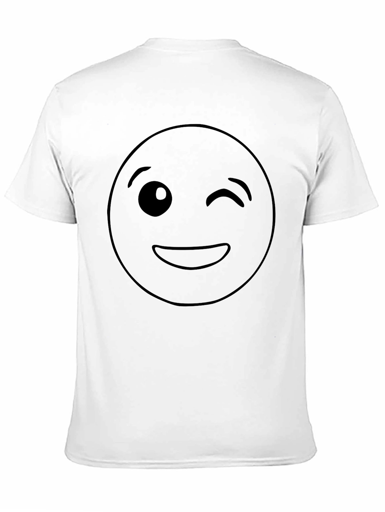 Winking Emoji Black T-Shirt - Fun Casual Wear