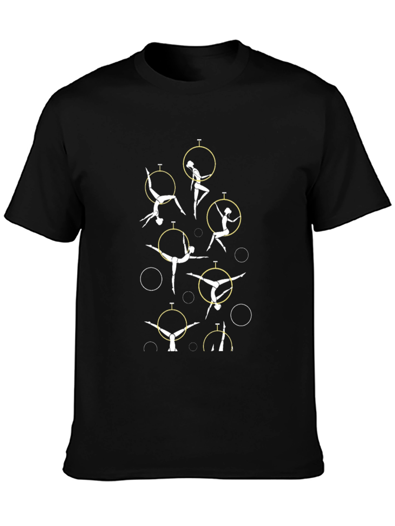 Aerial Acrobatics T-Shirt - Black Cotton Graphic Tee