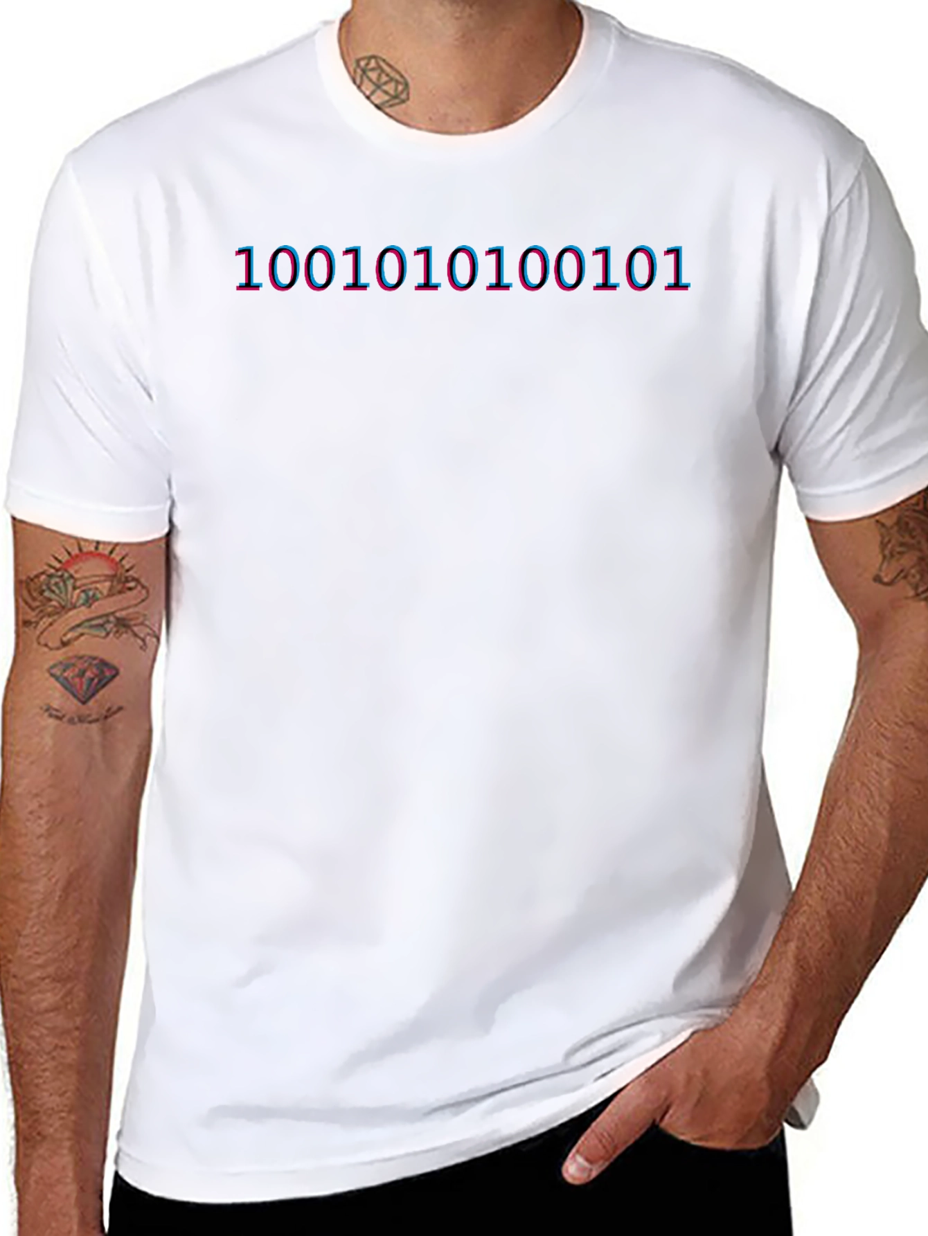 Binary Code Graphic Tee - Programmer Shirt