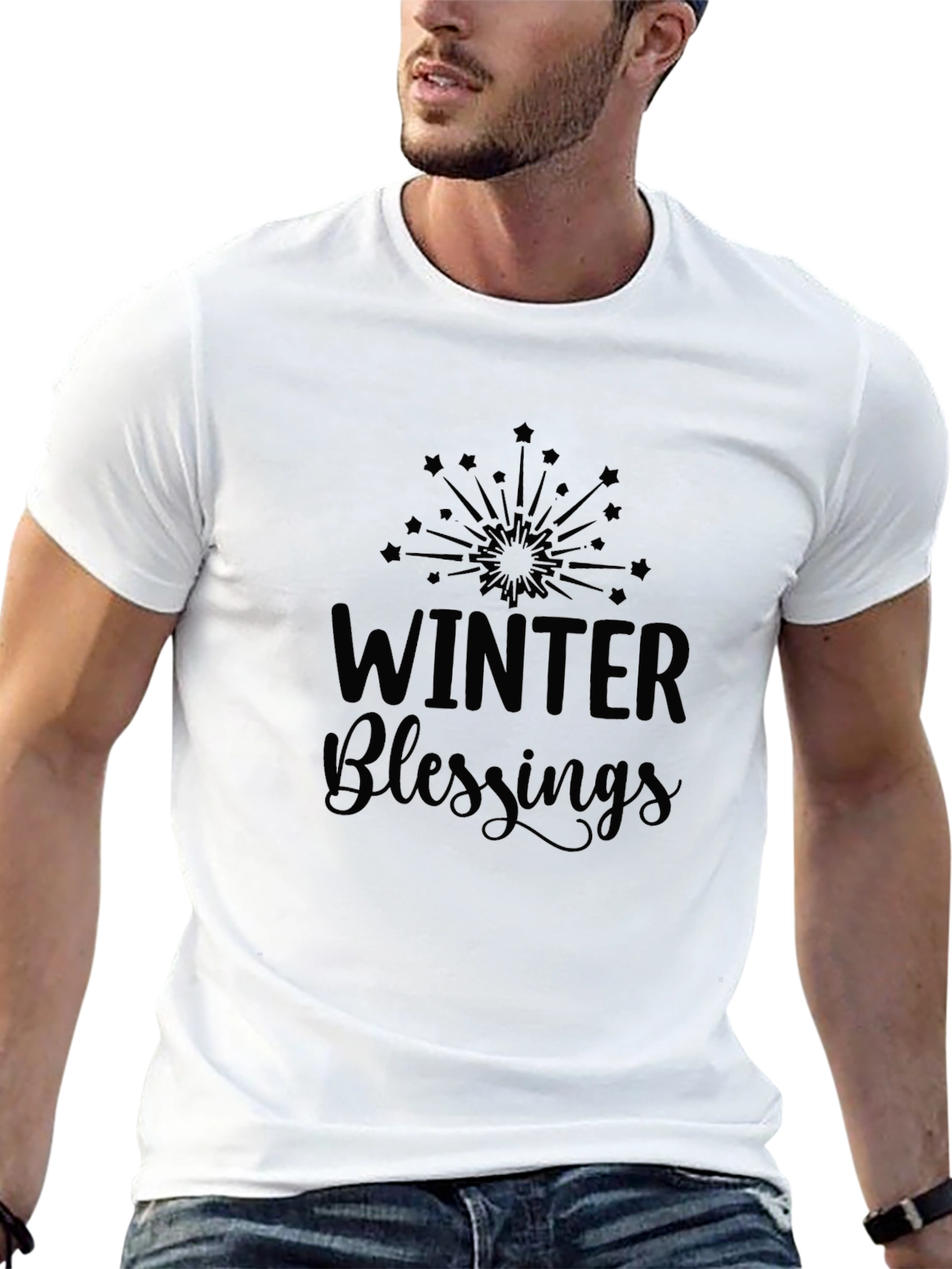 Winter Blessings Graphic Tee - Black Unisex T-Shirt