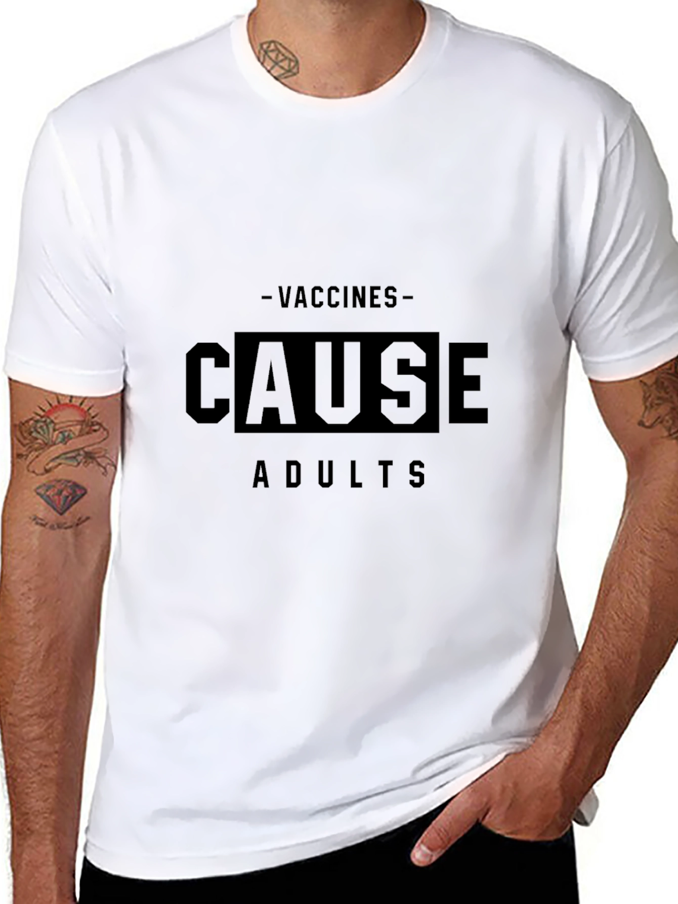 Vaccines Cause Adults T-Shirt Funny Sarcastic Tee