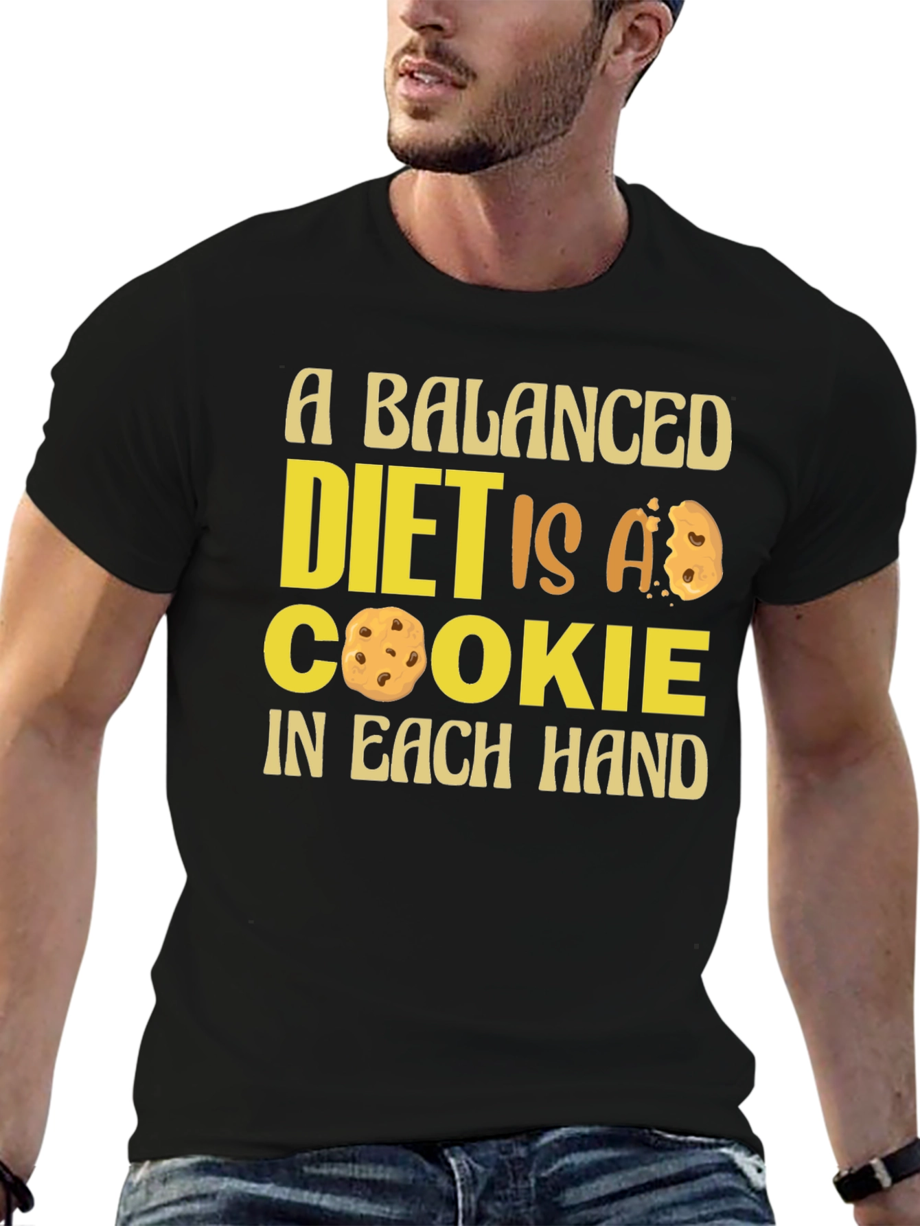 Balanced Diet Cookie T-Shirt - Funny Foodie Tee