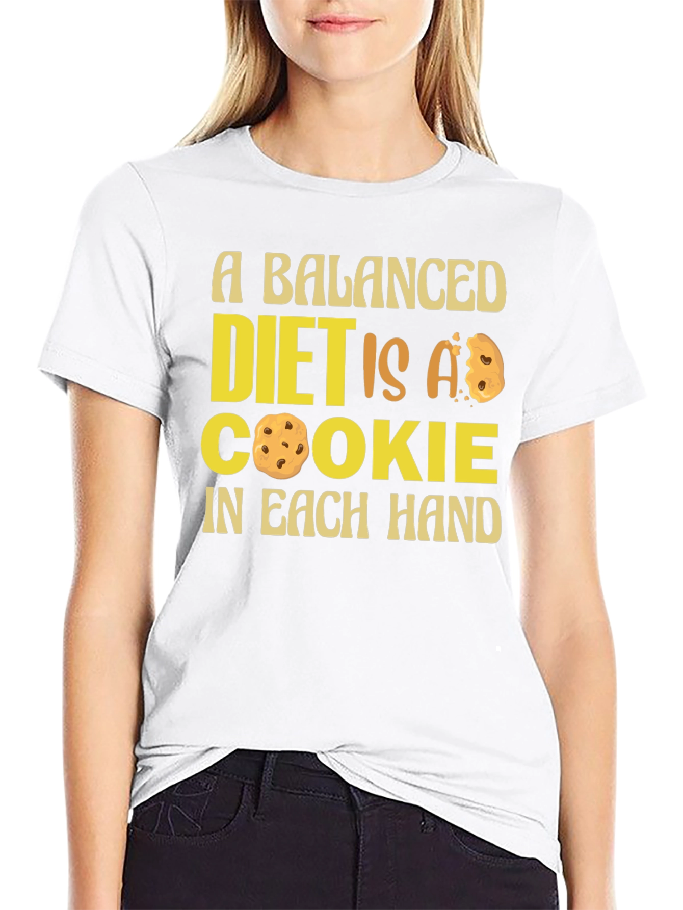 Balanced Diet Cookie T-Shirt - Funny Foodie Tee