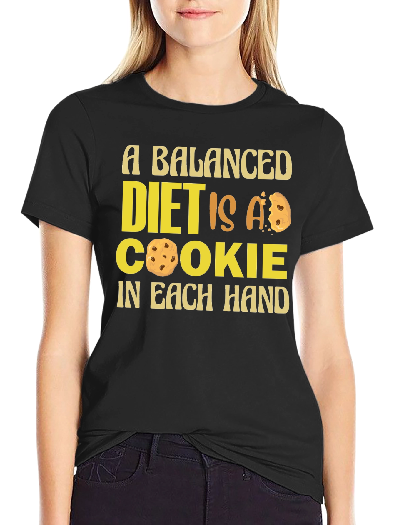 Balanced Diet Cookie T-Shirt - Funny Foodie Tee