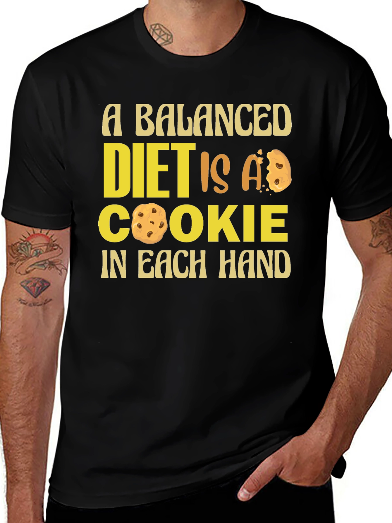 Balanced Diet Cookie T-Shirt - Funny Foodie Tee