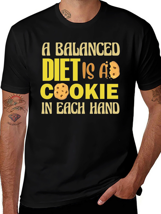 Balanced Diet Cookie T-Shirt - Funny Foodie Tee