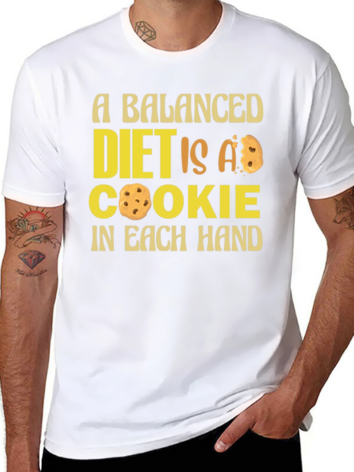 Balanced Diet Cookie T-Shirt - Funny Foodie Tee