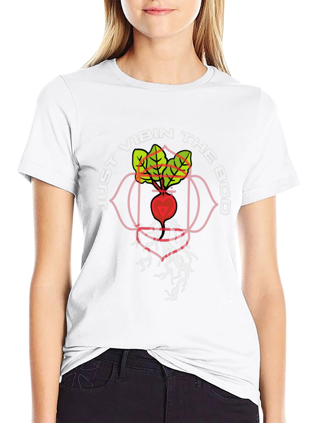 Vibin the Bod T-Shirt - Root Chakra Design