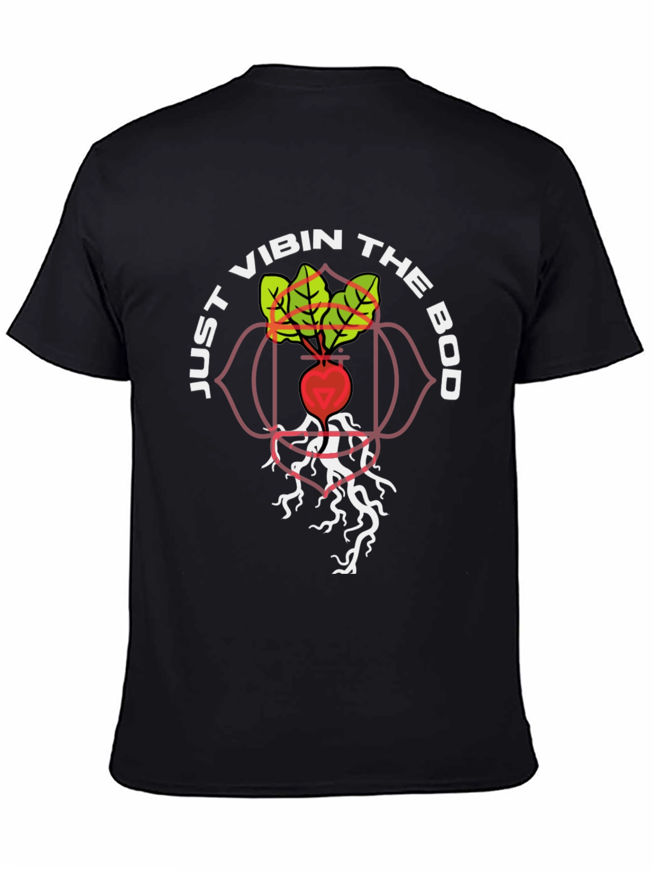 Vibin the Bod T-Shirt - Root Chakra Design