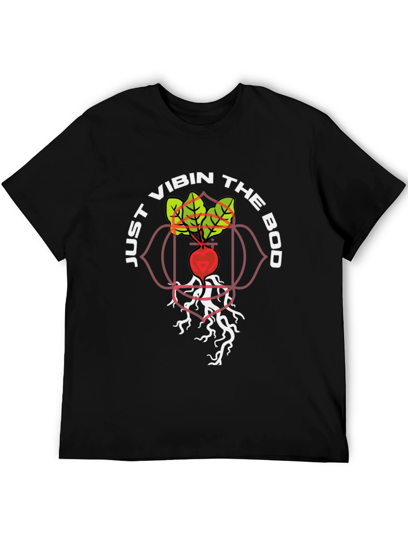 Vibin the Bod T-Shirt - Root Chakra Design