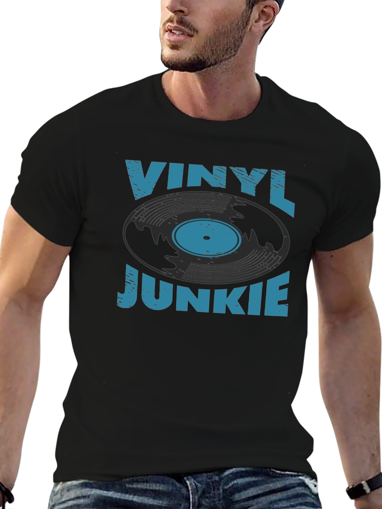 Vinyl Junkie T-Shirt - Music Lover Tee