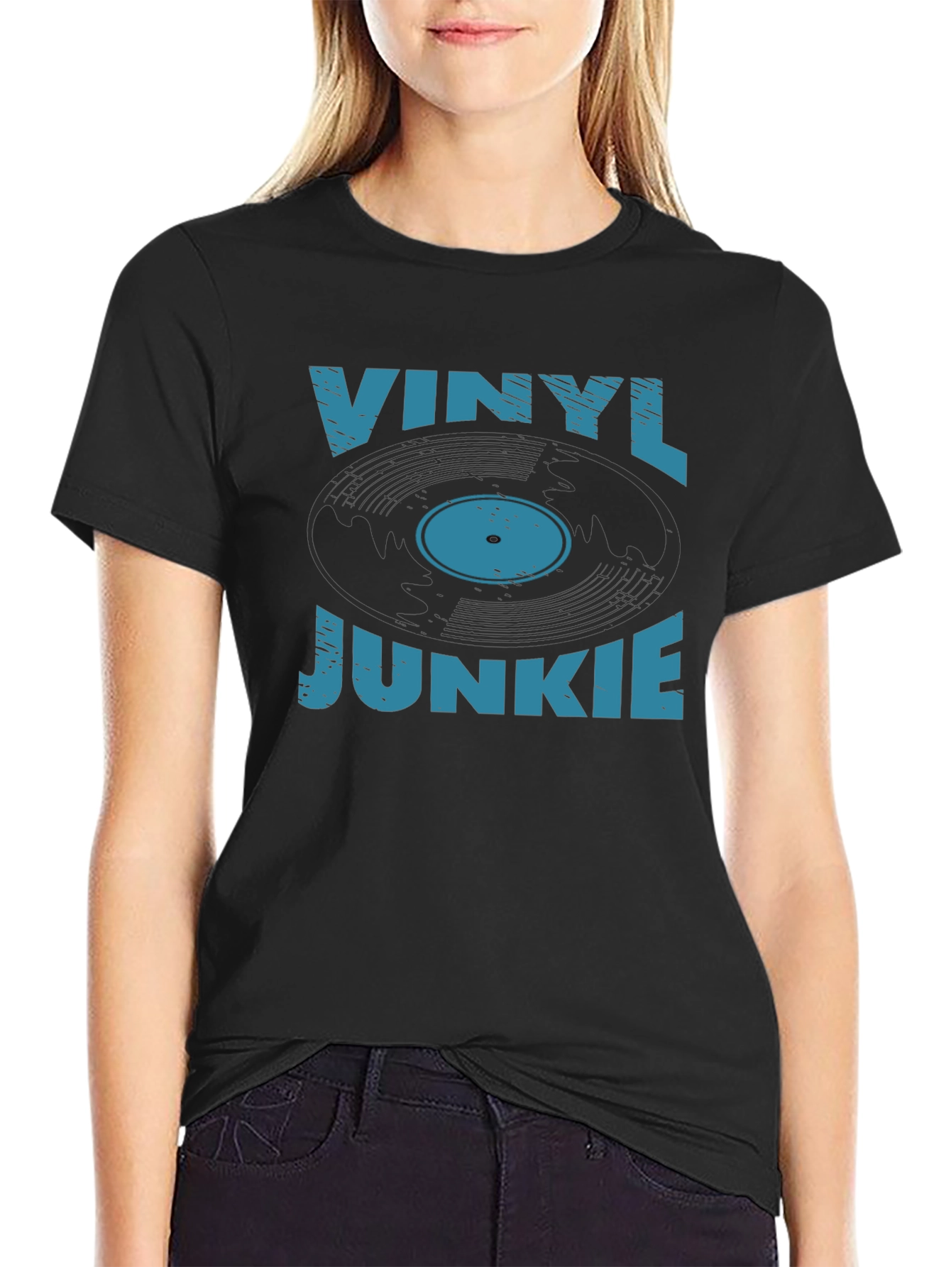 Vinyl Junkie T-Shirt - Music Lover Tee
