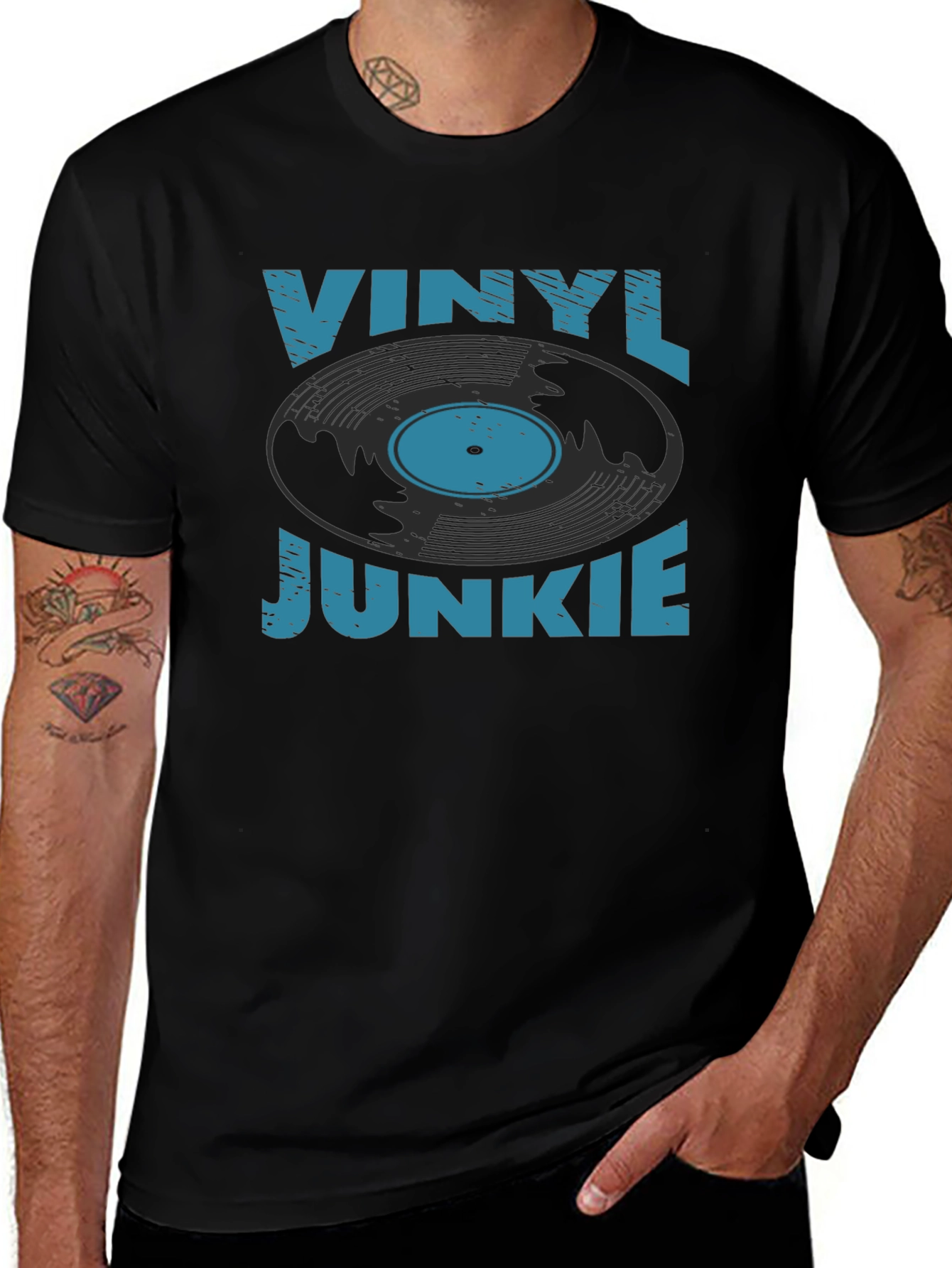 Vinyl Junkie T-Shirt - Music Lover Tee