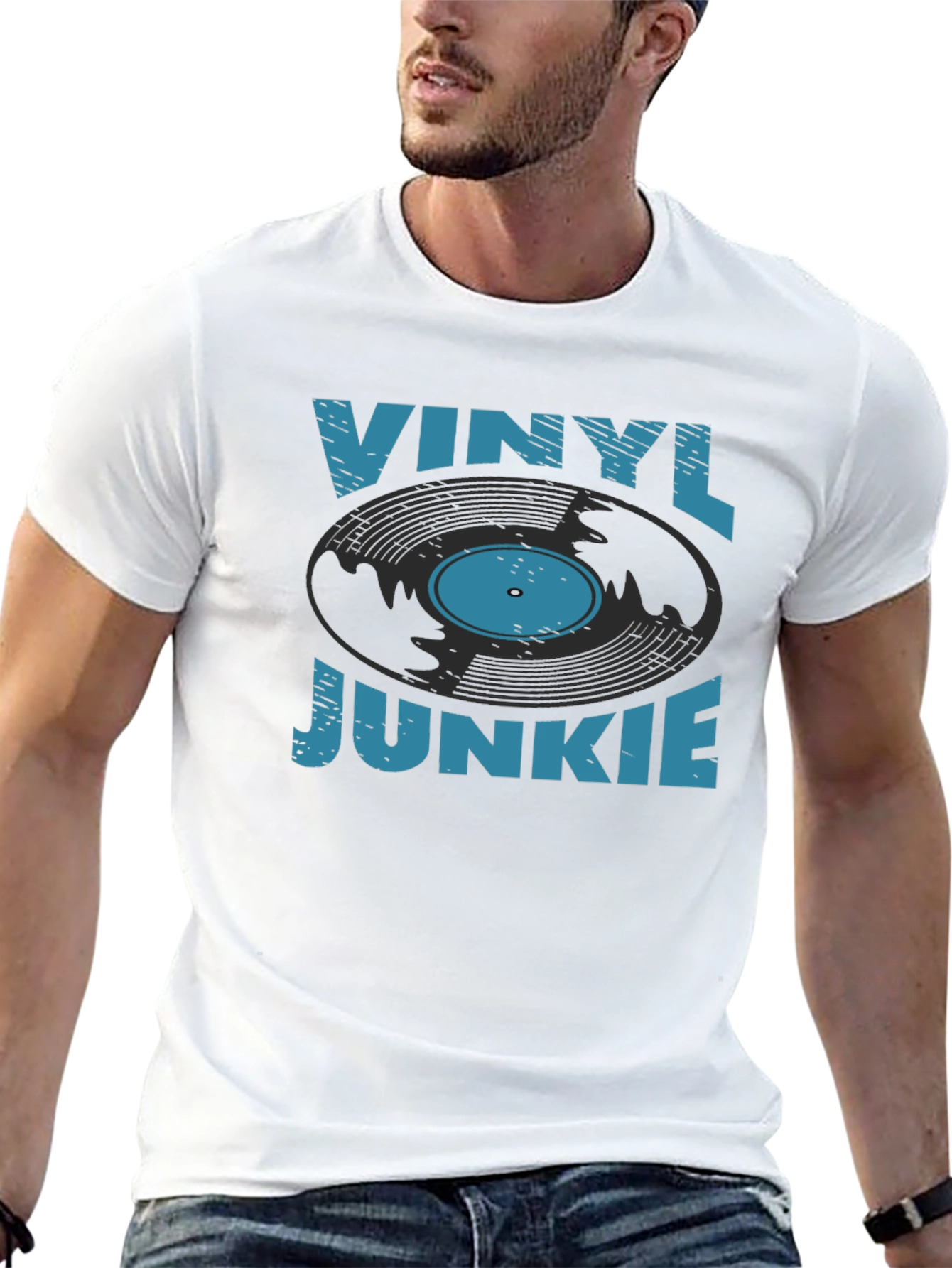 Vinyl Junkie T-Shirt - Music Lover Tee