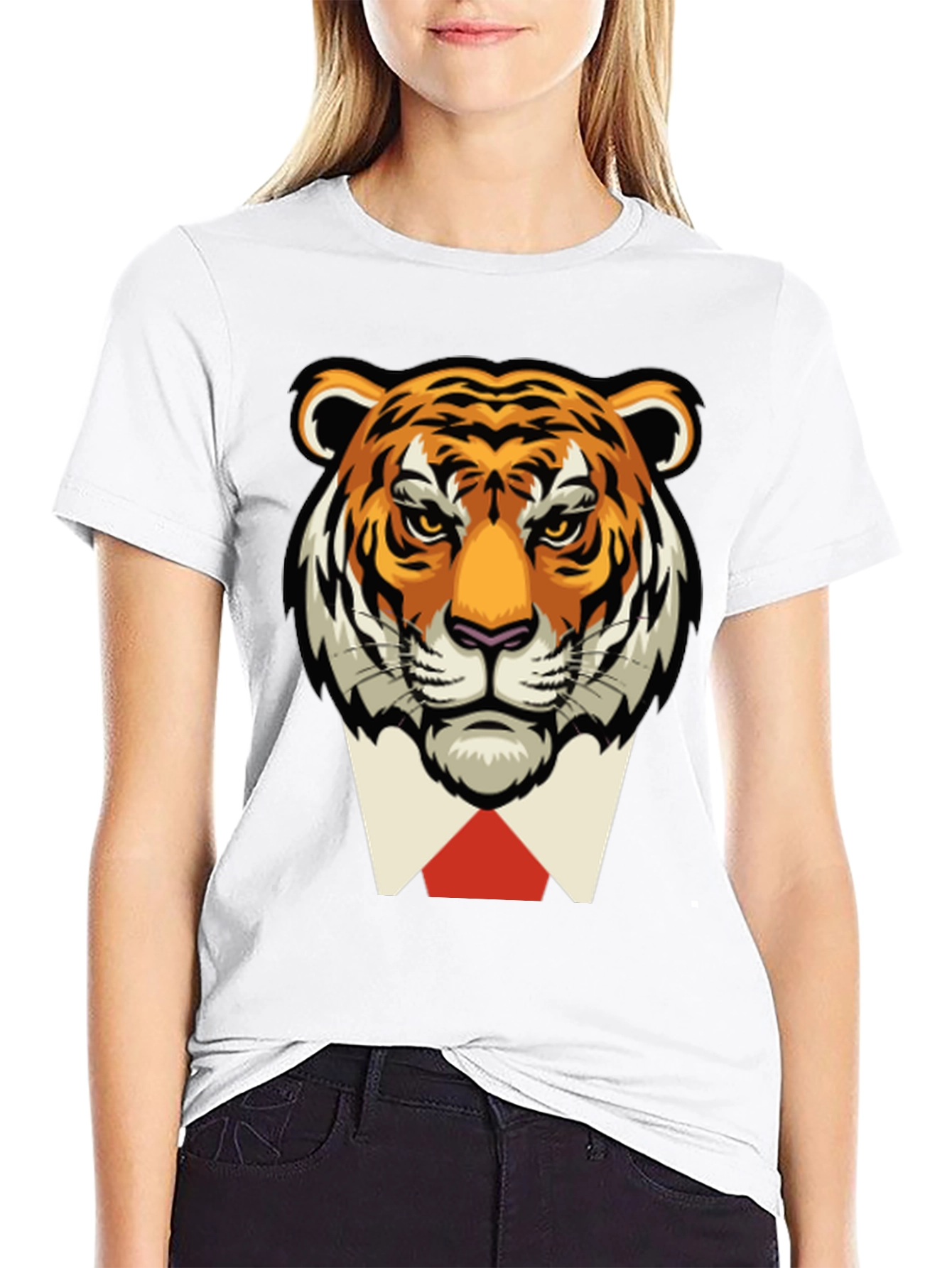 Tiger Head Black T-Shirt -  Classy Animal Tee