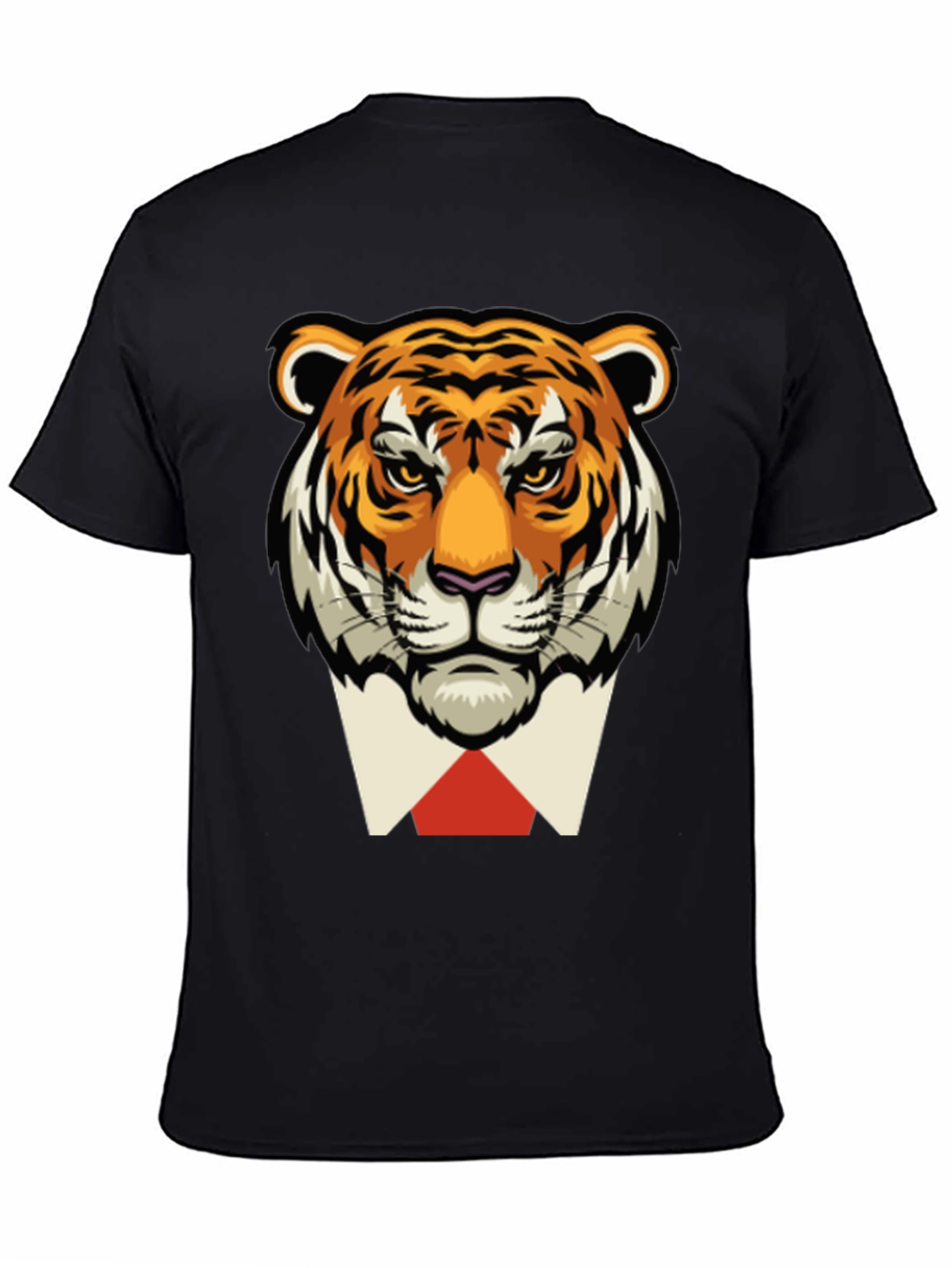 Tiger Head Black T-Shirt -  Classy Animal Tee