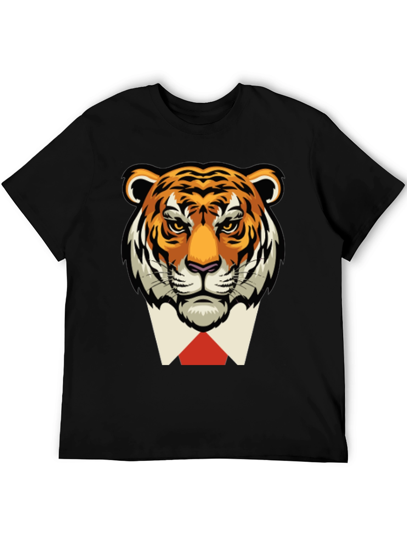 Tiger Head Black T-Shirt -  Classy Animal Tee