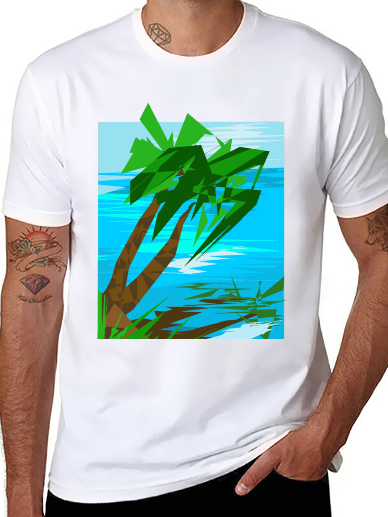 Tropical Palm Tree Graphic Tee
