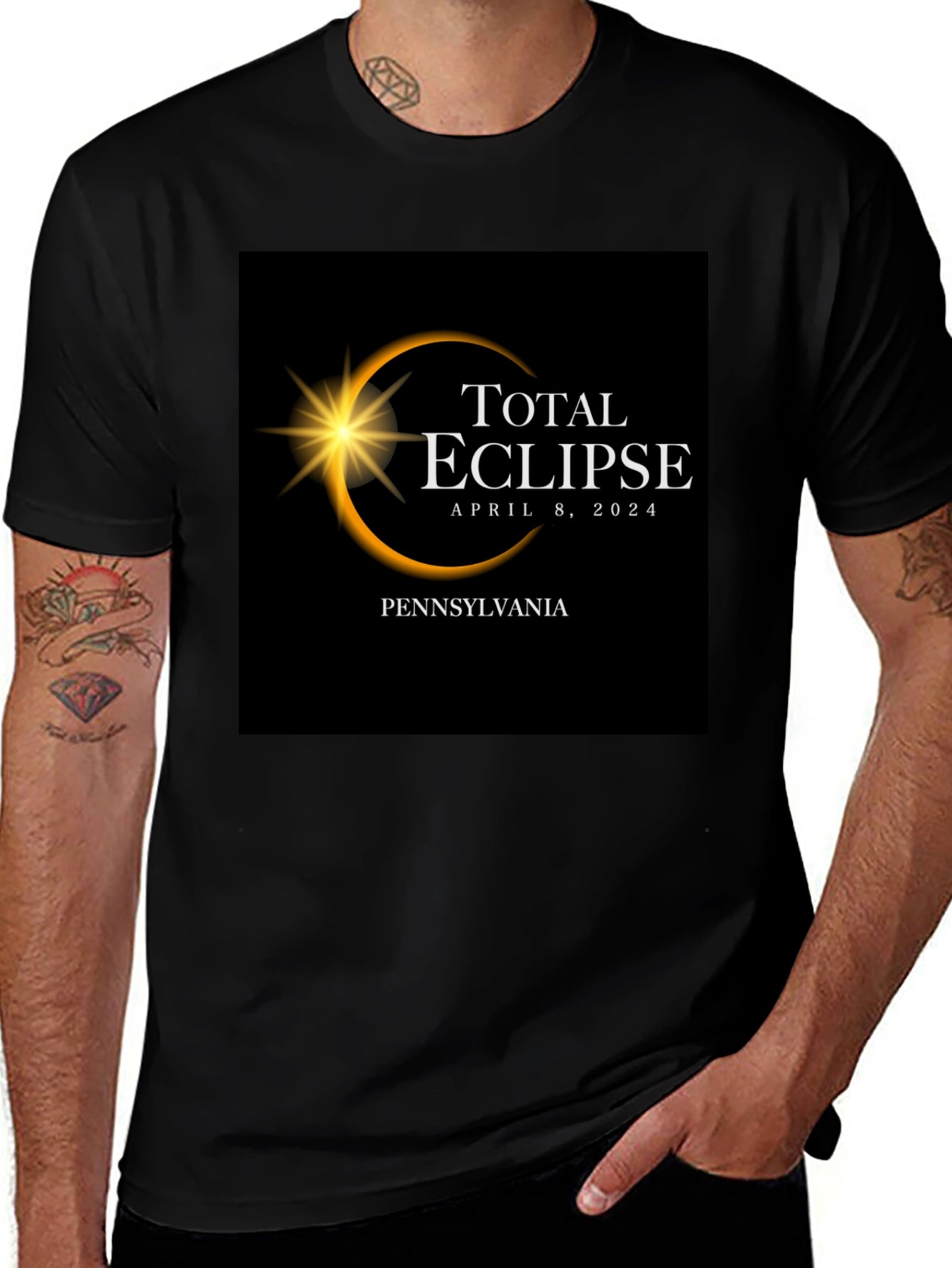 Total Eclipse April 8 2024 Pennsylvania T-Shirt
