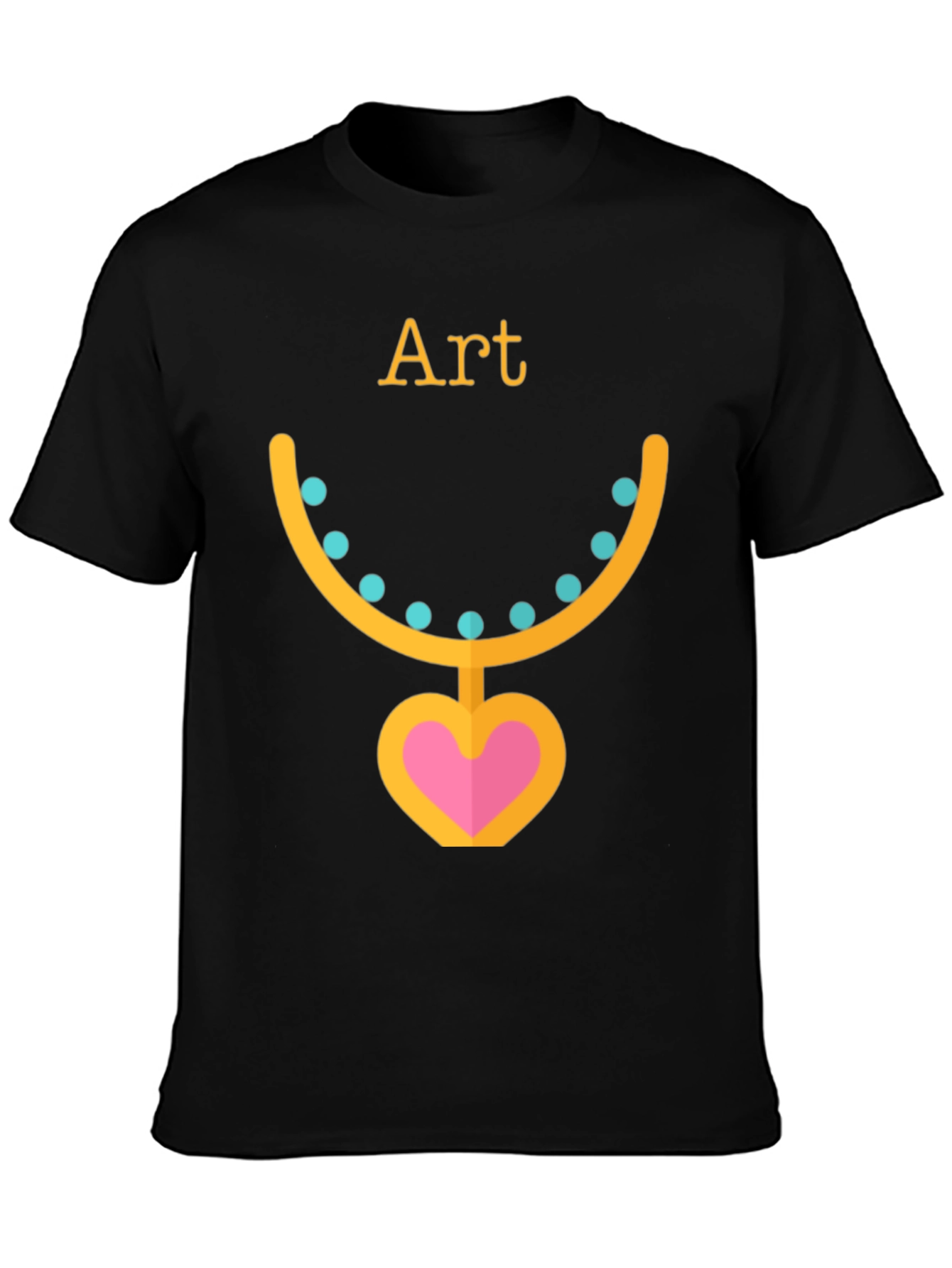 Art Necklace T-Shirt - Black Graphic Tee