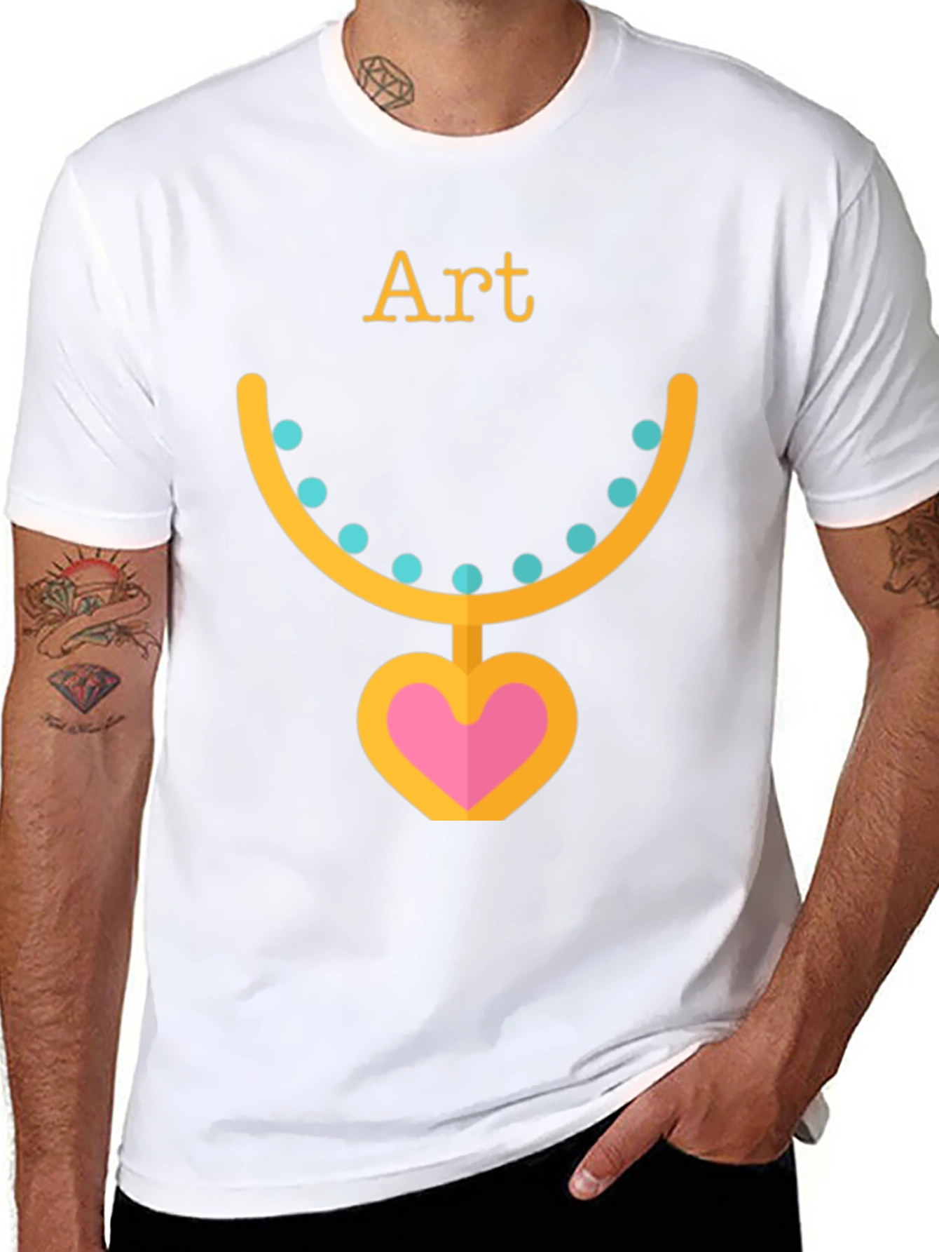 Art Necklace T-Shirt - Black Graphic Tee