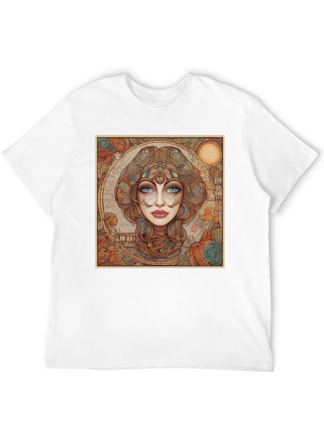 Art Nouveau Woman Portrait Graphic Tee