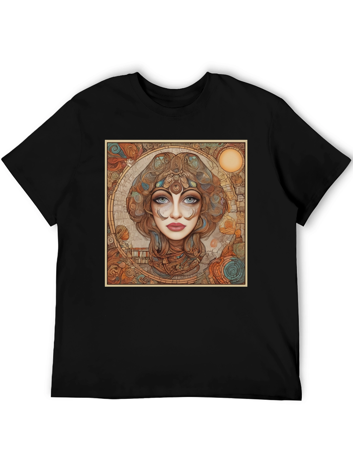 Art Nouveau Woman Portrait Graphic Tee