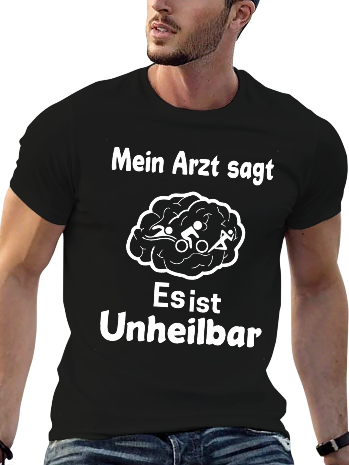 Triathlon Brain Humor T-Shirt