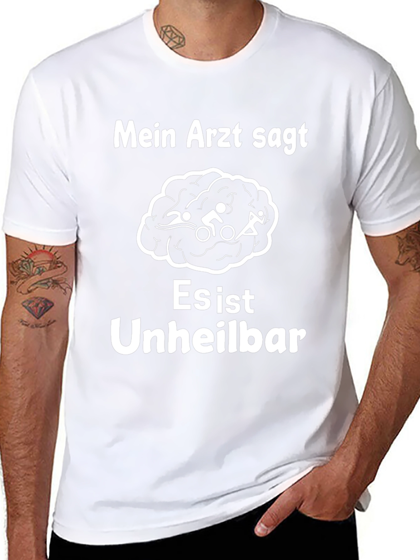 Triathlon Brain Humor T-Shirt