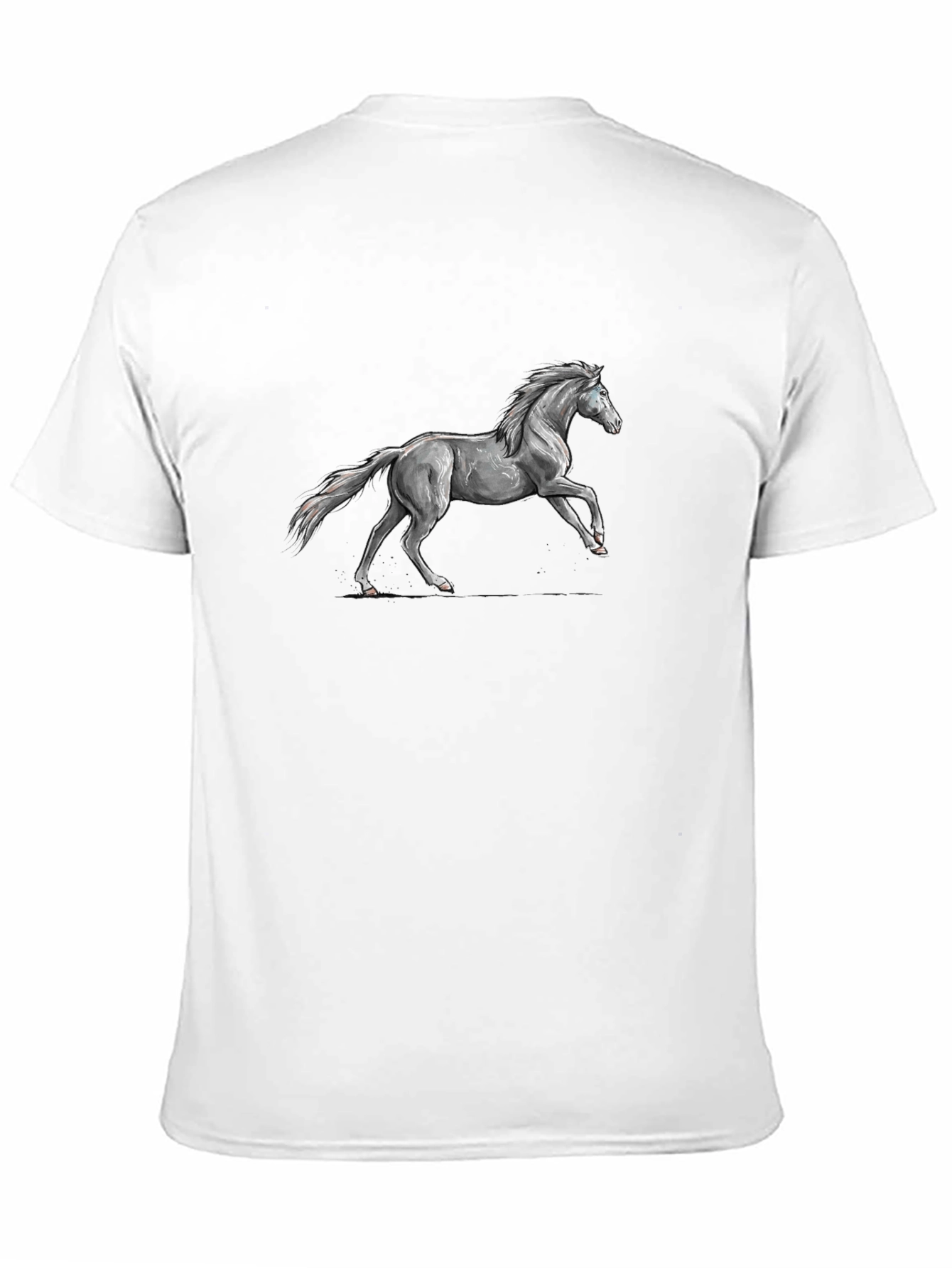 Black Tee with Horse Graphic
