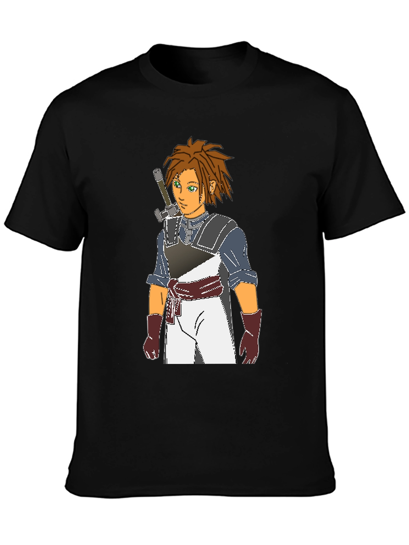 Anime Character Graphic Black T-Shirt