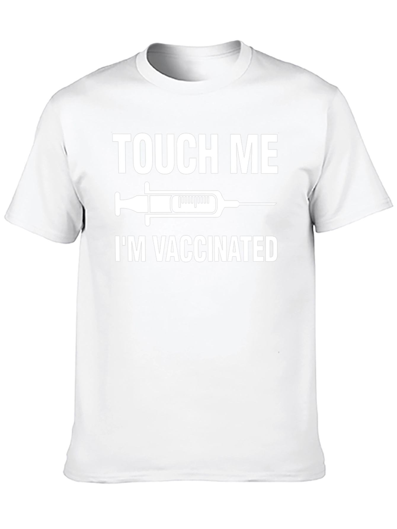 Touch Me Im Vaccinated Black T-Shirt