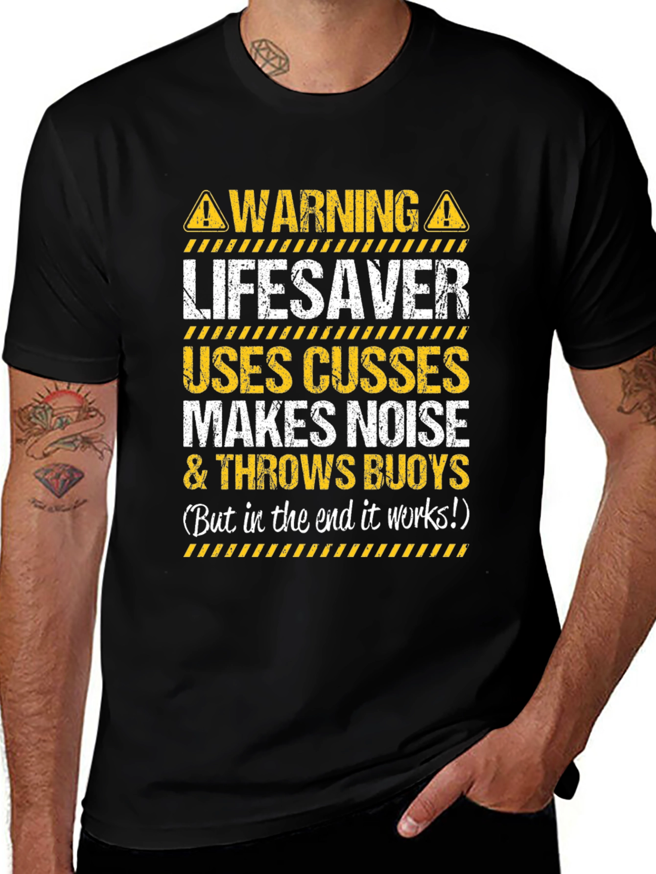 Warning Lifesaver T-Shirt - Funny Rescue Tee