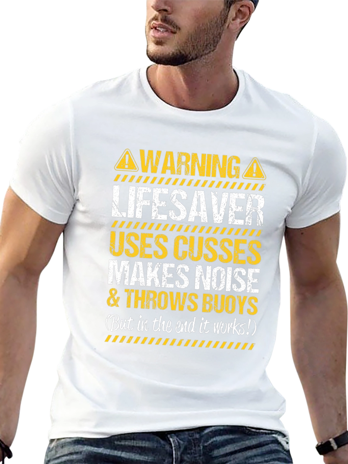 Warning Lifesaver T-Shirt - Funny Rescue Tee