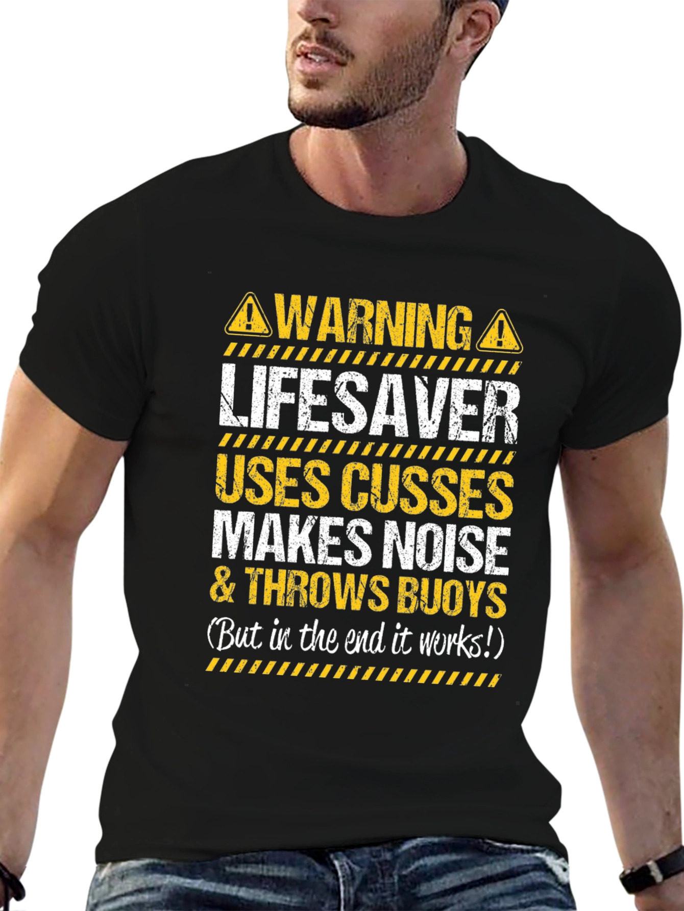 Warning Lifesaver T-Shirt - Funny Rescue Tee