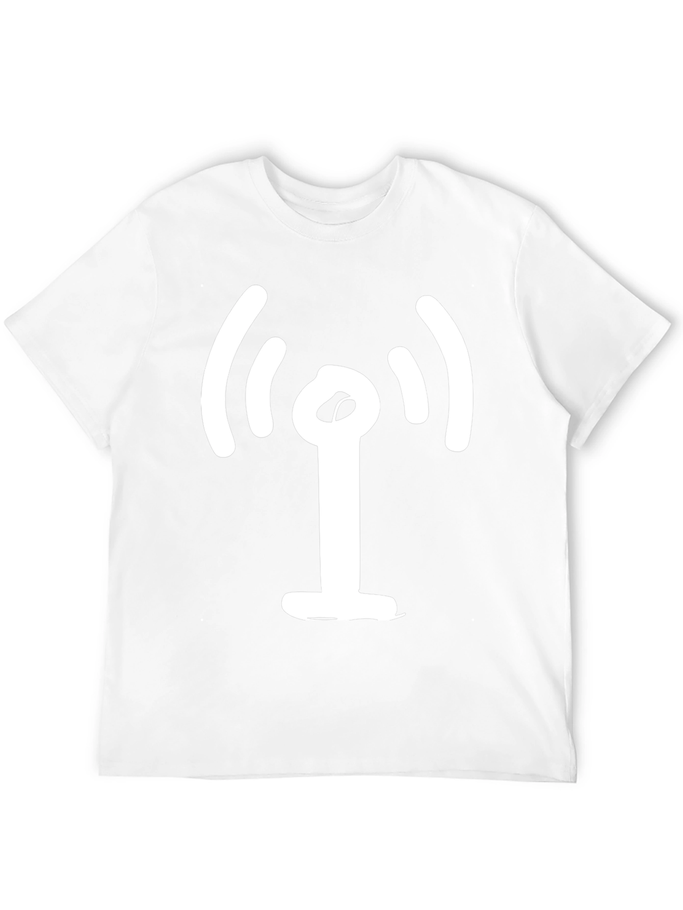 Black T-Shirt with WiFi Icon