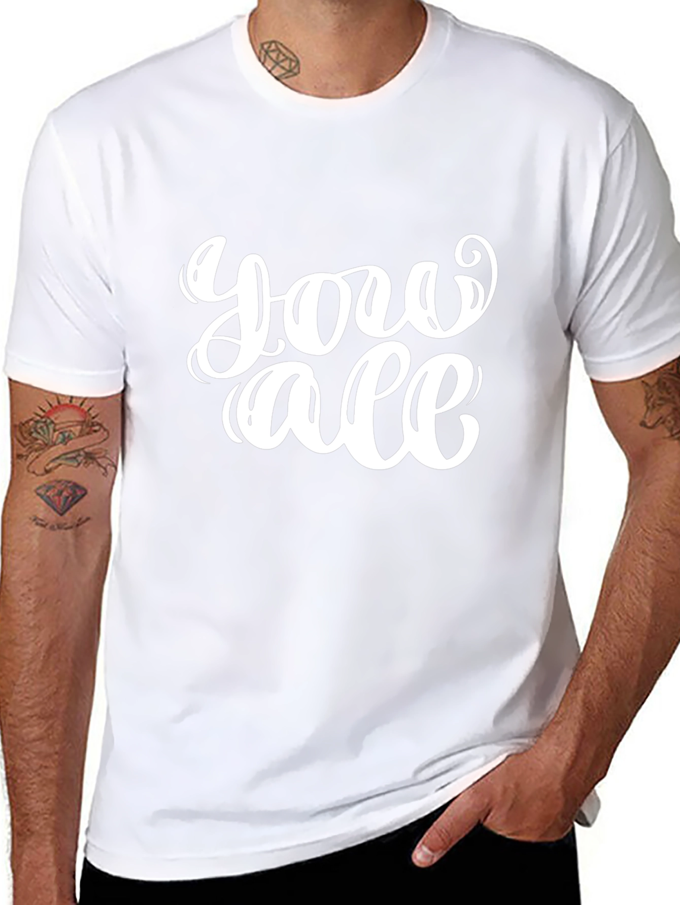 You All Graphic T-Shirt - Casual Black Tee